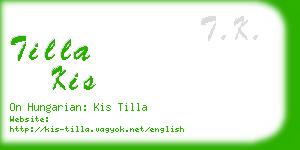 tilla kis business card